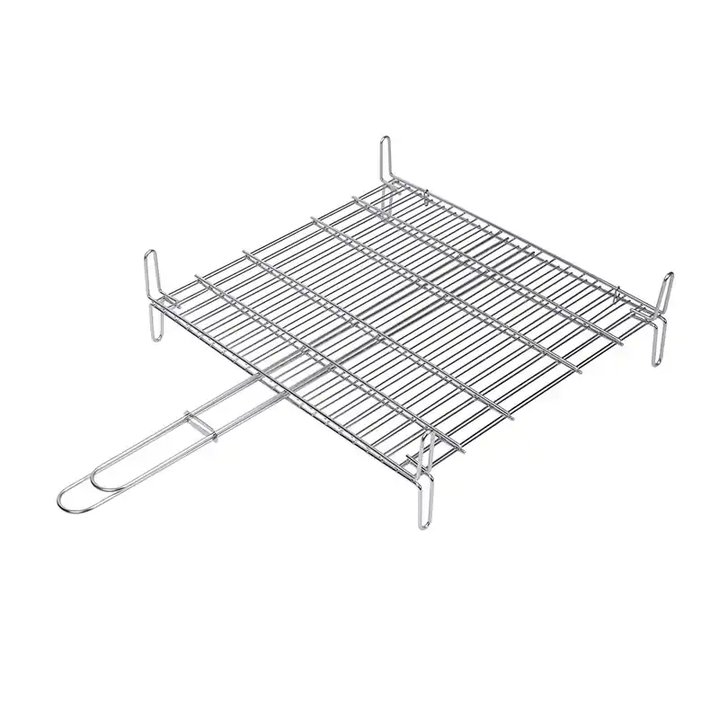 Parrilla sauvic doble inox 40x45cm - Parrilla para barbacoa
