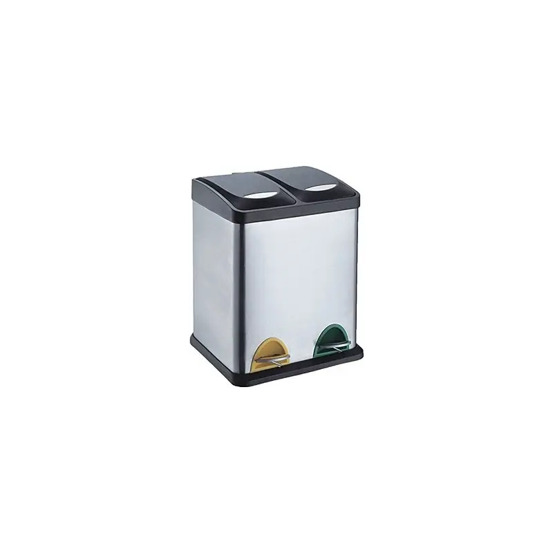 Cubo de reciclaje iris 2 compartimentos 30 l - Contenedores de reciclaje