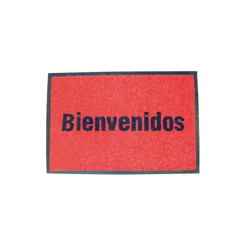 Alfombra bienvenidos ambit roja 50 x 75 - Felpudos de goma