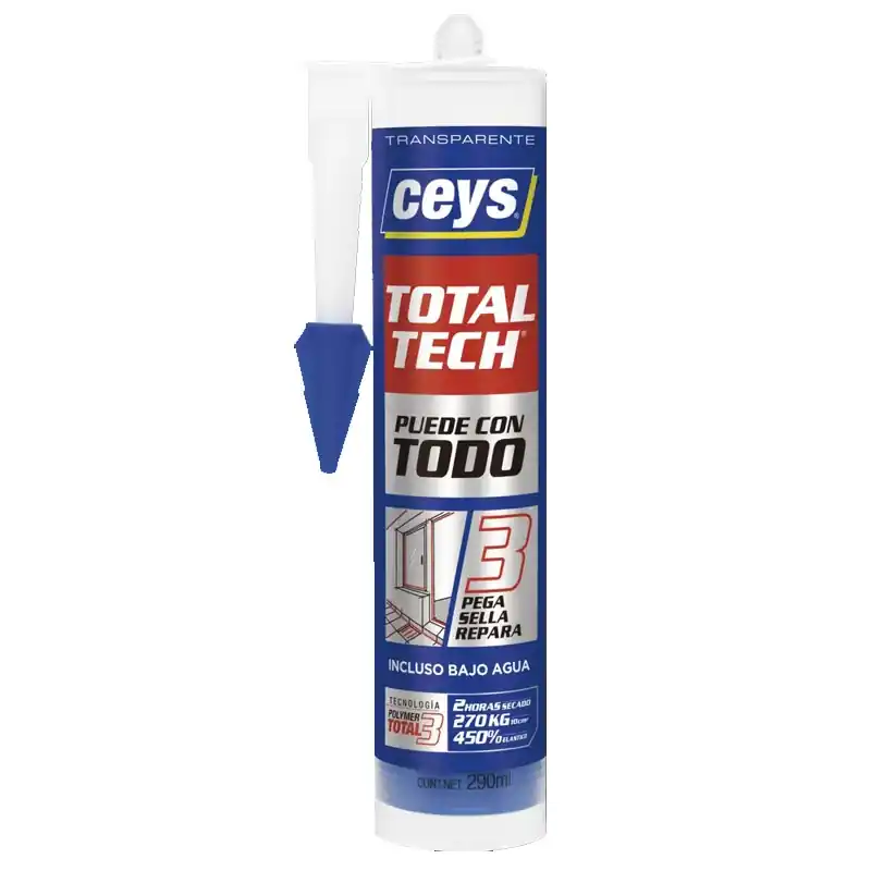 Adhesivo sellador ceys total tech 290ml transparente - Siliconas y masillas