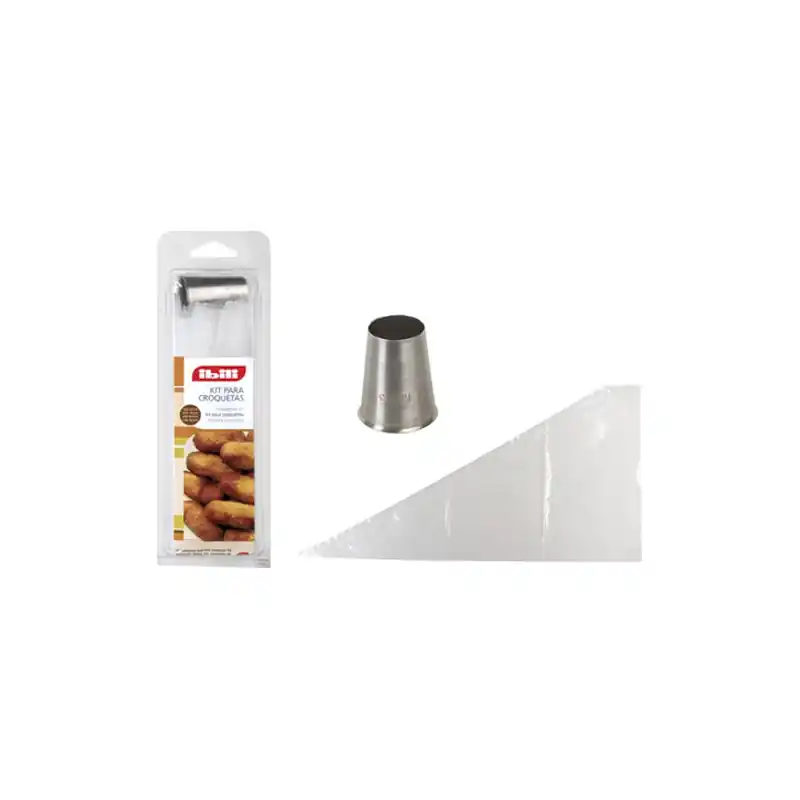 Kit croquetas 10 mangas desechables ibili 777000 - Accesorios de cocina