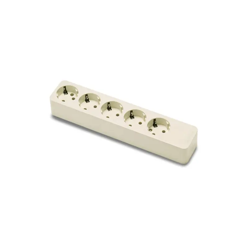 Base enchufe 5 tomas bipolar 10-16a 250v toma de tierra lateral
