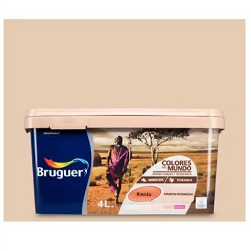Pintura plastica bruguer kenia marron intermedio 4 litros - Pintura plastica interior