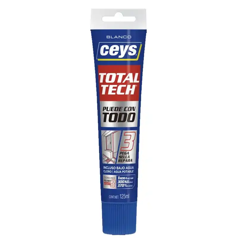 Adhesivo sellador ceys total tech 125ml blanco - Siliconas y masillas
