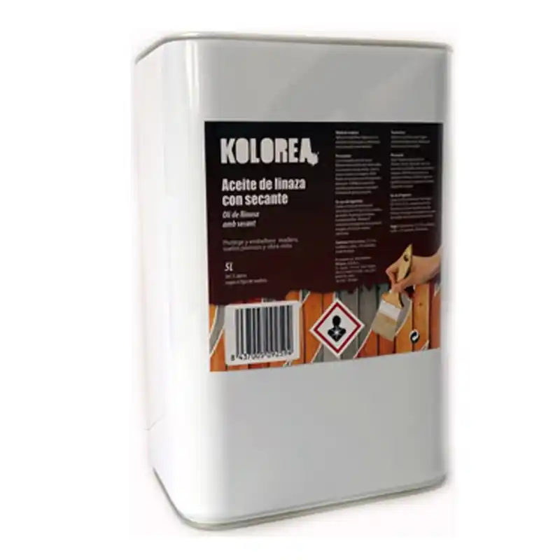 Aceite de linaza 5 litros con secante kolorea - Aceite para madera
