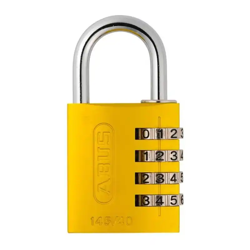 Candado aluminio combinbaciÓn 145 abus blister 30 mm amarillo - Candados abus