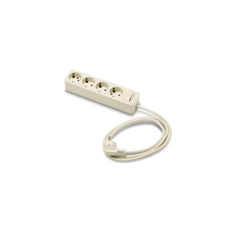 Base enchufe 4 tomas con interruptor 1,5 metros toma tierra marfil - Regletas de enchufes