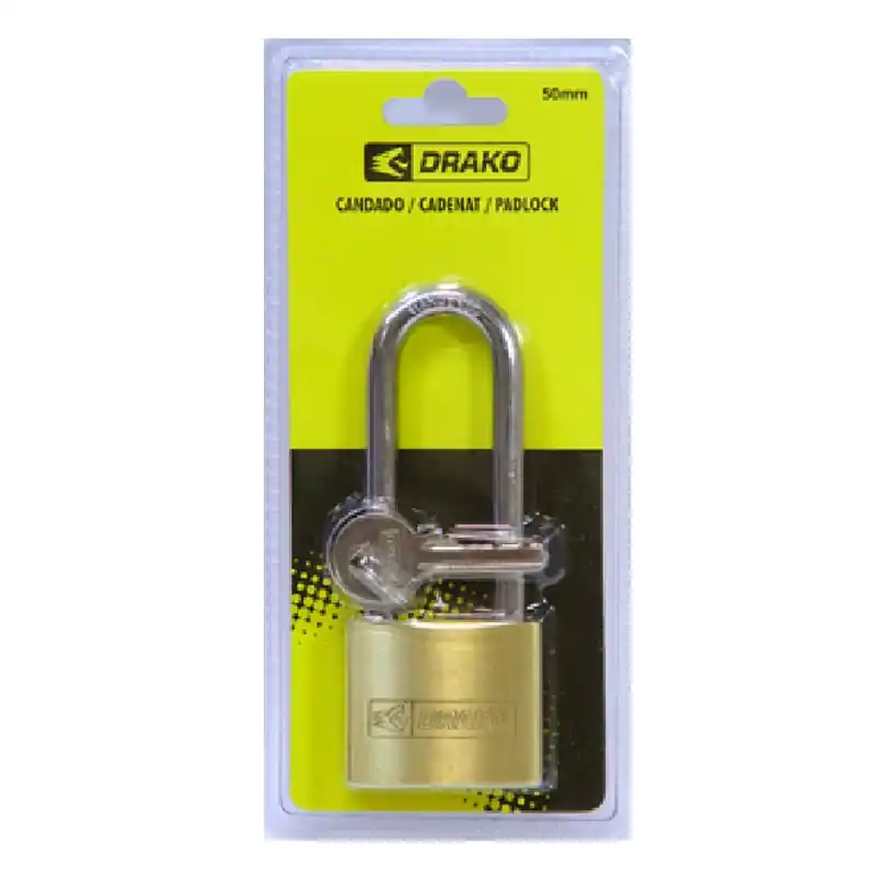 Candado laton drako 50mm arco largo - Candados abus