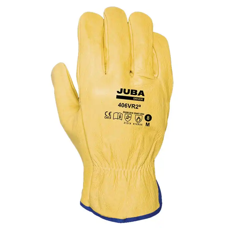 Guante de piel flor vacuno juba b406vr2a amarillo talla 8 - Guantes de de cuero