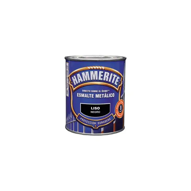 Esmalte hammerite liso 750 ml negro - Pintura antióxido
