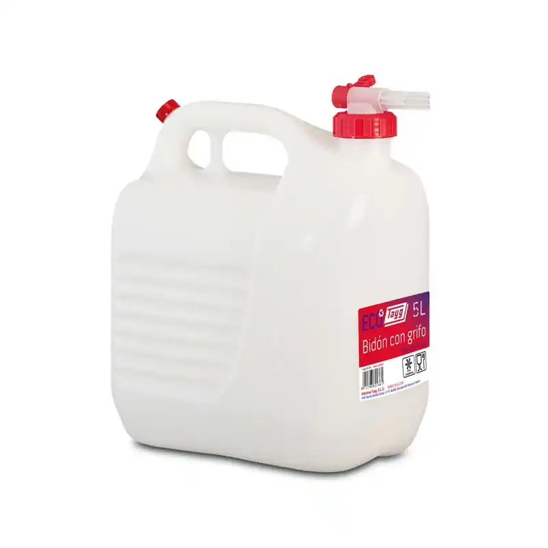 Bidon con grifo tayg uso alimentario blanco 5l - Bidon de gasolina