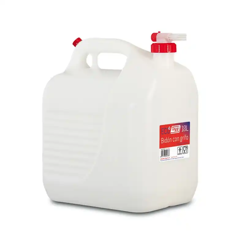 Bidon con grifo tayg uso alimentario blanco 10l - Bidon de gasolina