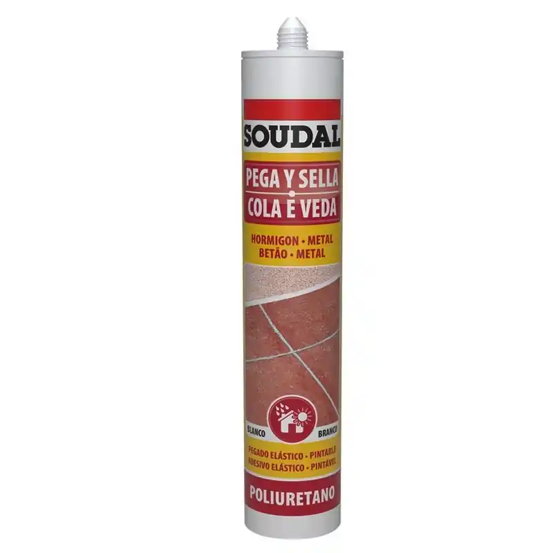 Masilla poliuretano pega y sella soudal 300 ml blanco - Espuma de poliuretano