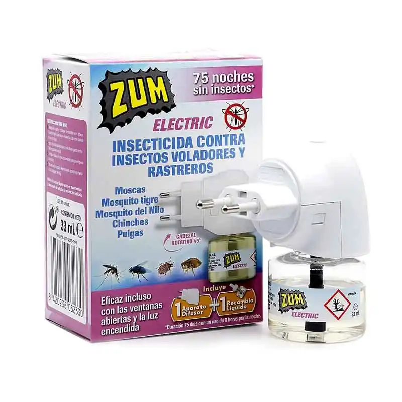 Ahuyentador mosquitos zum electric 33ml - Ahuyentador de mosquitos