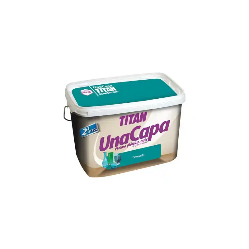 Pintura plastica titan 2,5 l monocapa esmeralda - Pintura plastica interior