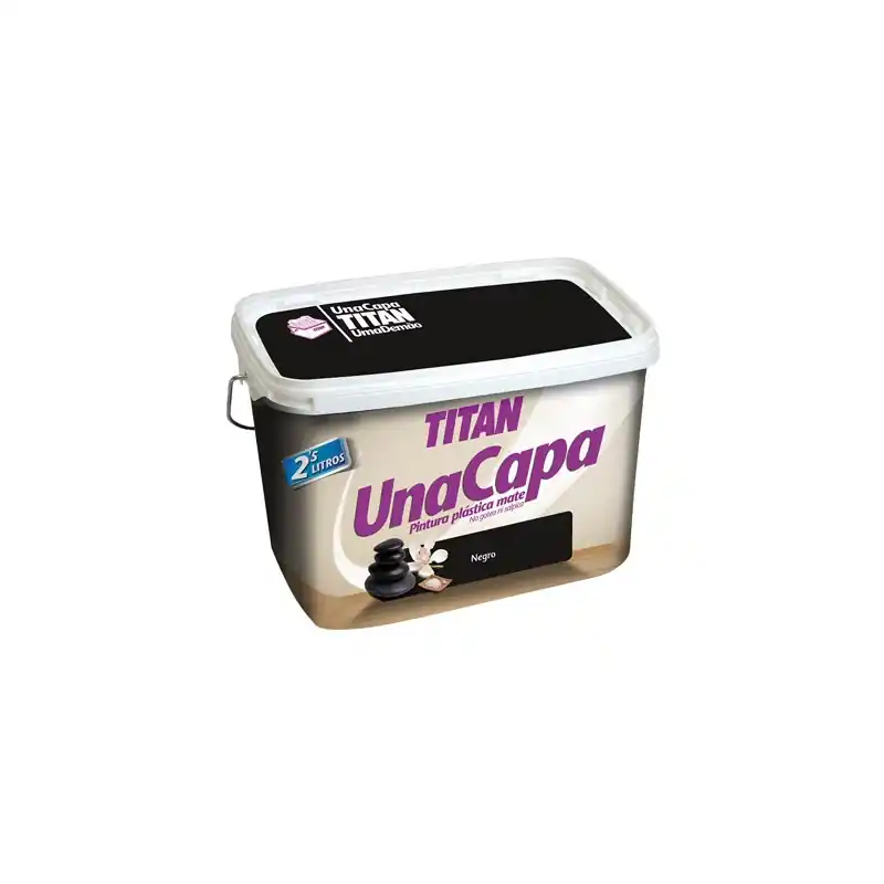 Pintura plastica titan 2,5 l monocapa negro - Pintura plastica interior