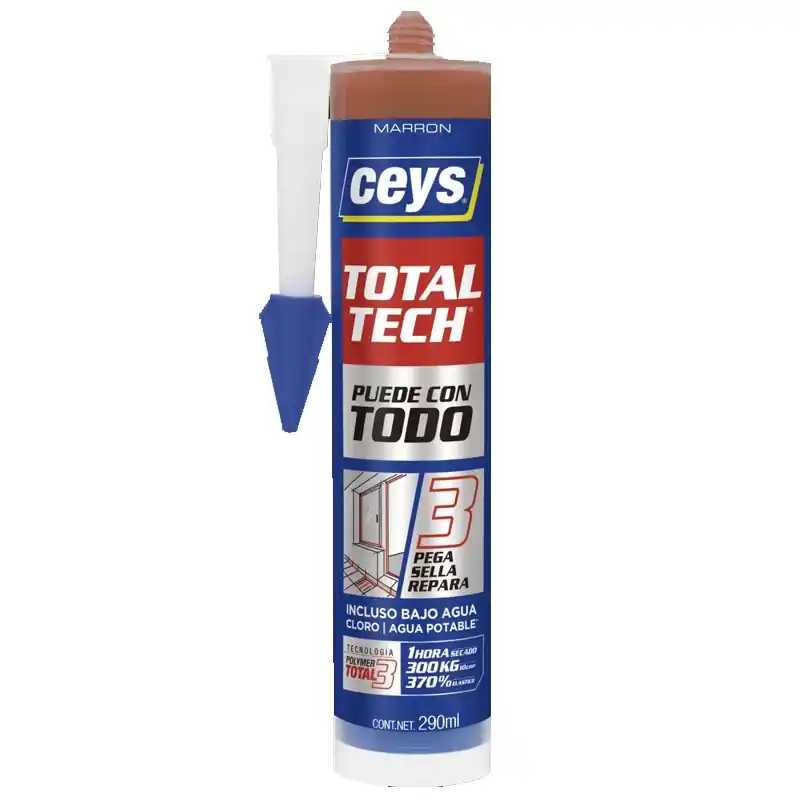Adhesivo sellador ceys total tech 290ml marron 2227 - Siliconas y masillas