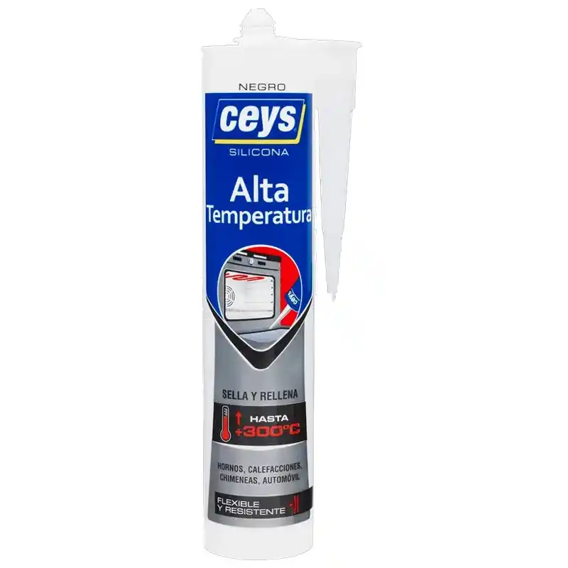 Silicona ceys alta temperatura 280ml negro - Siliconas y masillas