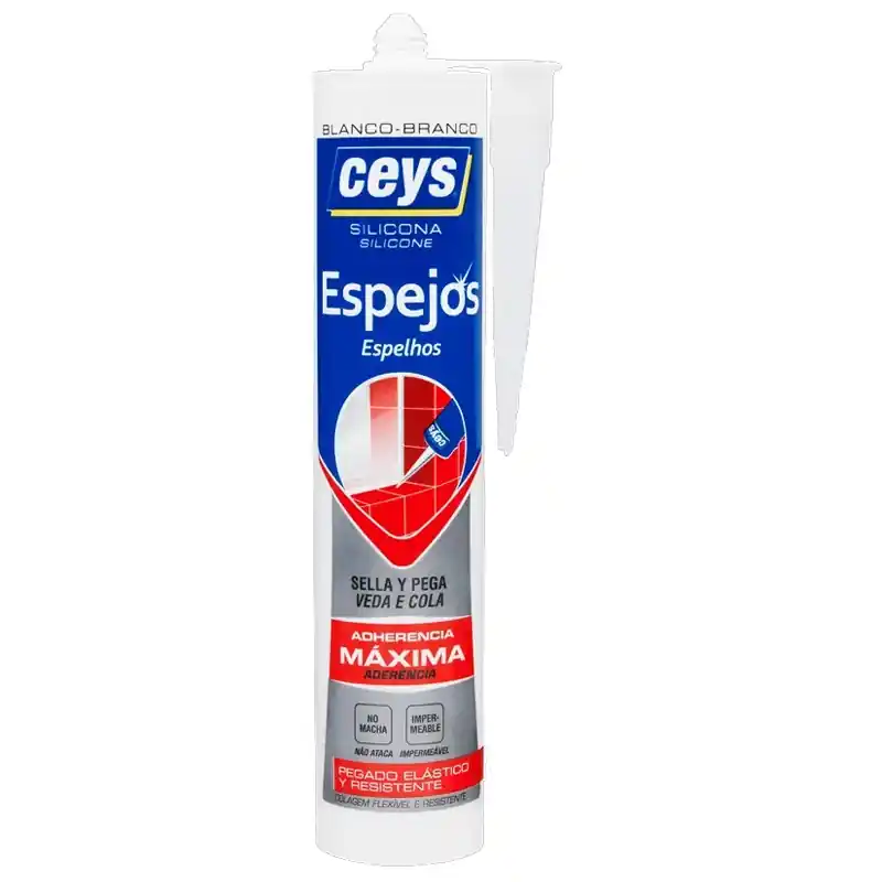 Silicona ceys espejos 280ml blanco - Siliconas y masillas