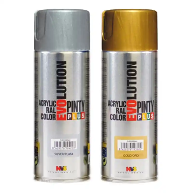 Pintura spray acrilica pintyplus plata purpurina 520 cc ral p150 - Pintura en spray