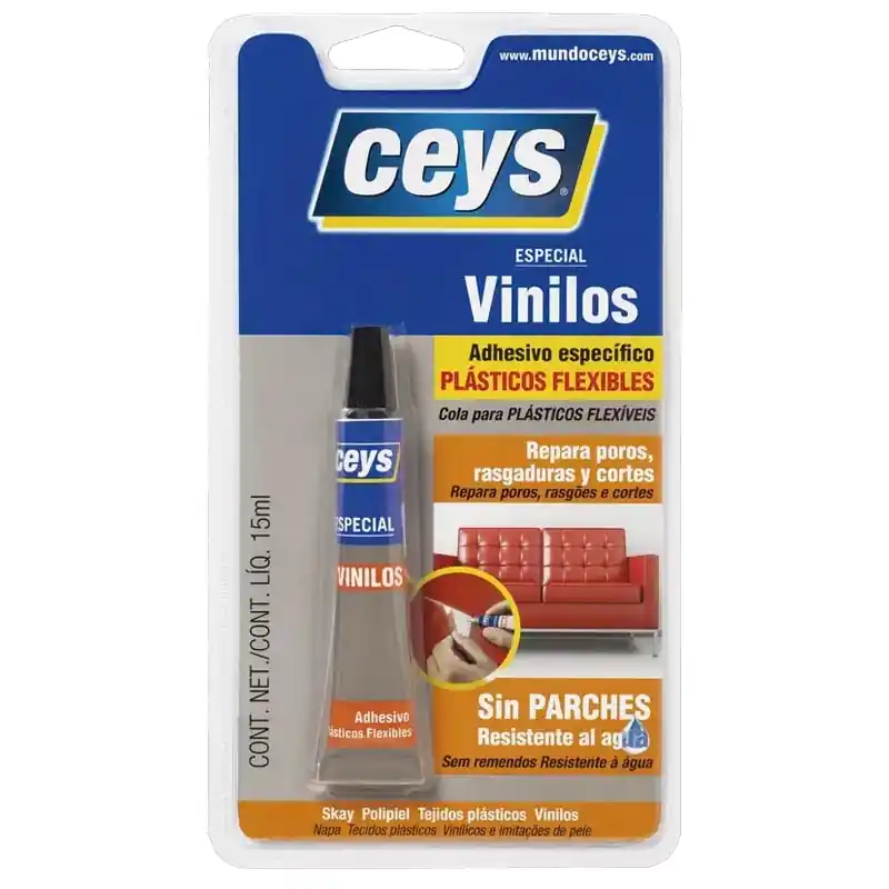 Adhesivo vinilo ceys sin parches resistente al agua 15ml - Pegamento para plastico