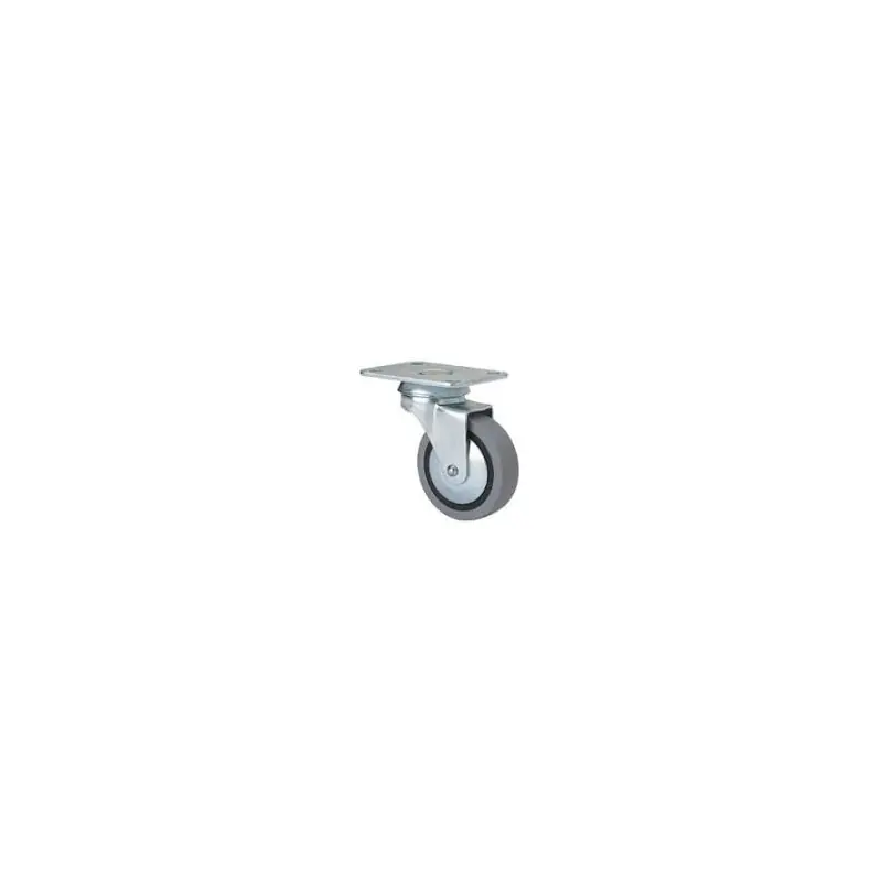 Rueda giratoria goma gris 2-1034 alex
