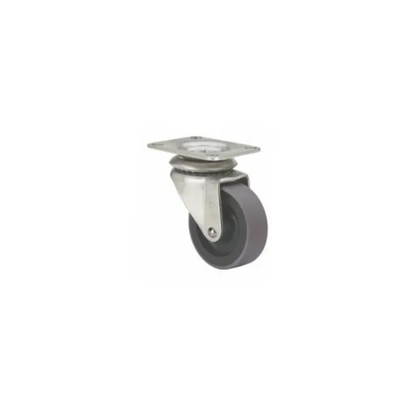Rueda giratoria goma gris 2-1576 alex