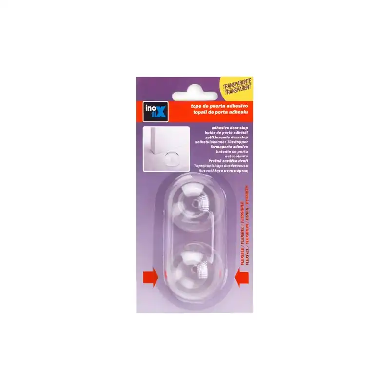 Tope puerta transparente adhesivo inofix 2033-0