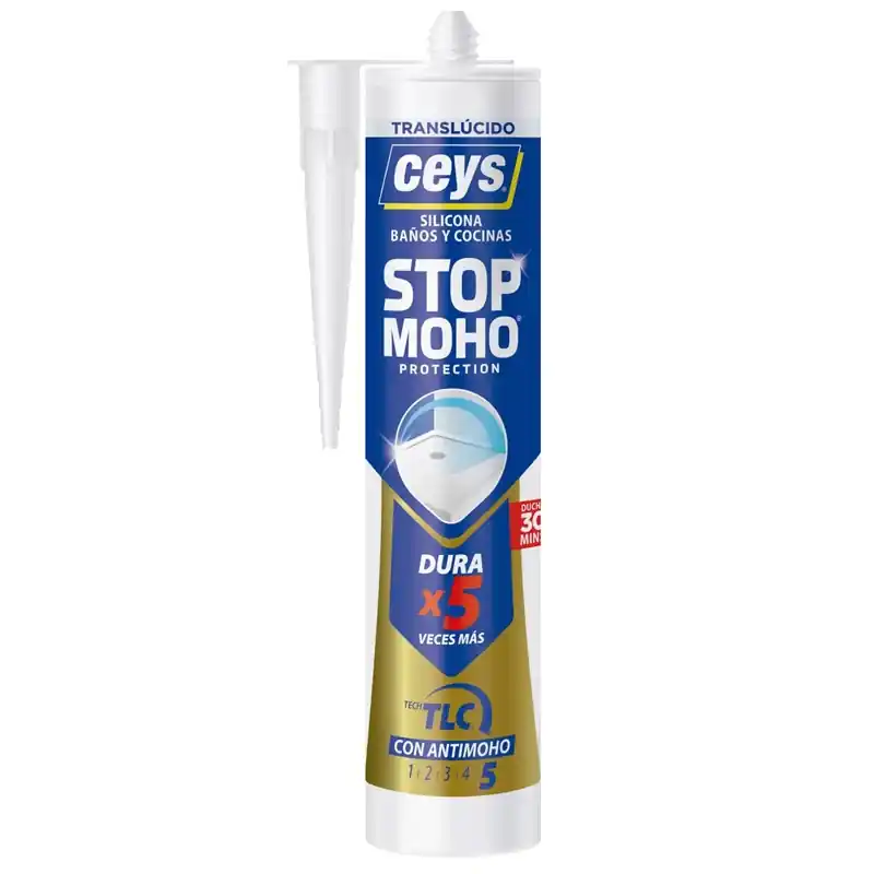 Silicona ceys stop moho 280ml translucido 5466 - Siliconas y masillas