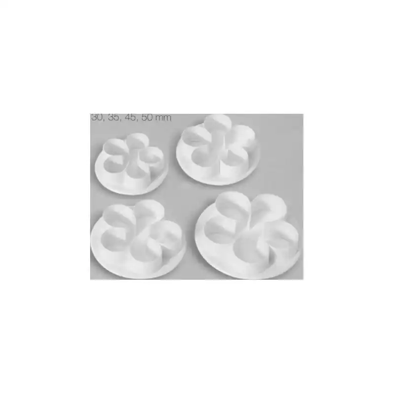 Cortador de fondant agentn rosa 4 uni - Cortapastas
