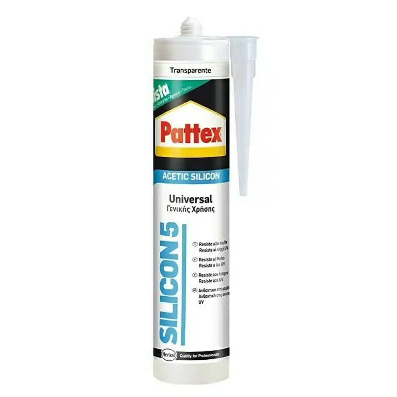 Silicona universal pattex silicon 5 blanco 280 ml - Siliconas y masillas