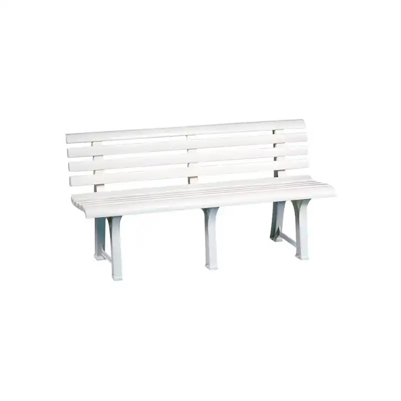 Banco jardin resina orquidea blanco 145x49x74 cm. - Bancos de jardín