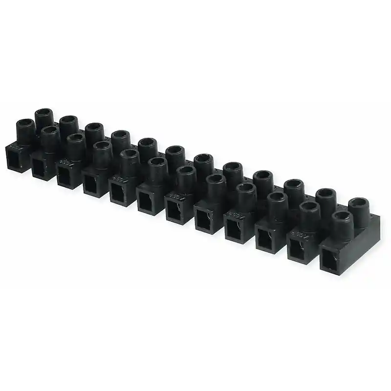 Regleta conexion 25 mm negra electrica homologada - Regleta de conexión