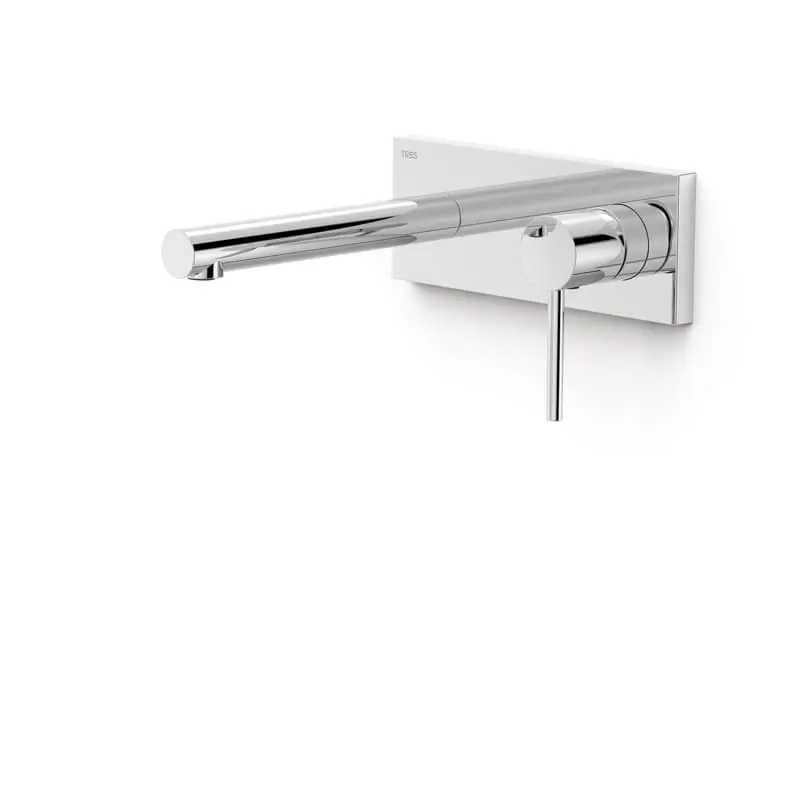 Monomando lavabo mural tres max empotrado 180 mm cromo 06230031 - Griferia Tres Max empotrar