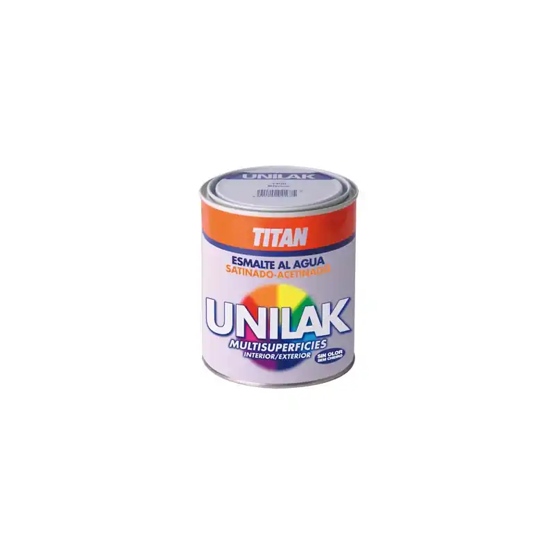 Esmalte al agua unilak titan satinado blanco 750 ml