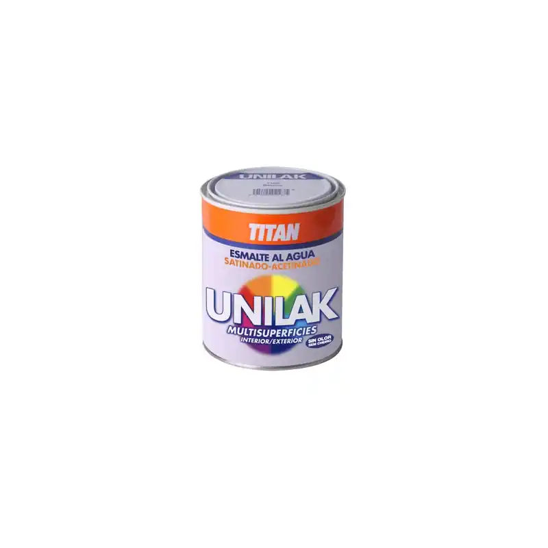 Esmalte al agua unilak titan satinado negro 750 ml