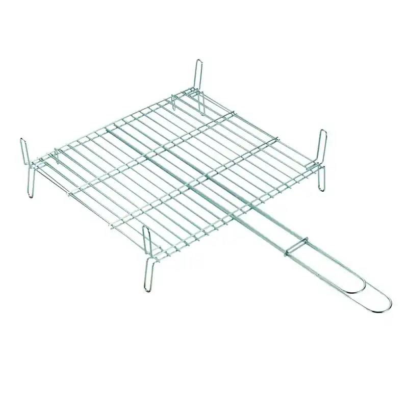 Parrilla sauvic doble acero cincado 20x25cm - Parrilla para barbacoa