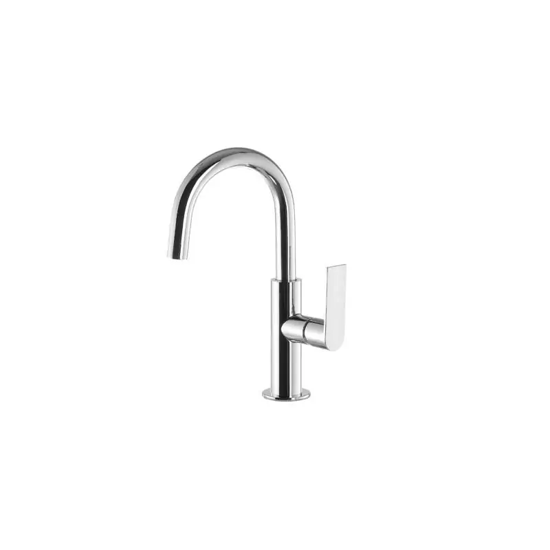 Monomando lavabo tres exclusive loft caño curvo 275mm 20020504 - Griferia Loft-Tres