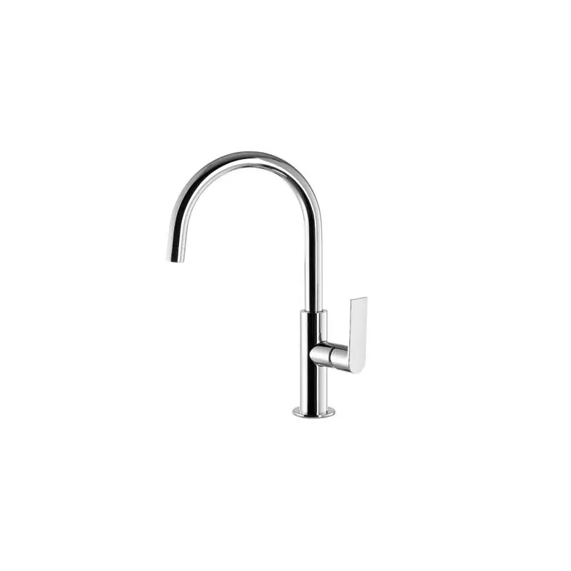 Monomando lavabo tres loft caño tubo 418 mm cromo 20020506 - Griferia Loft-Tres