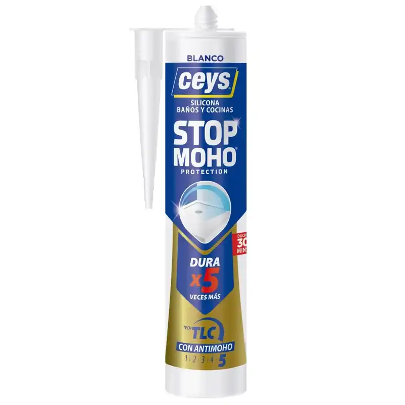 Silicona ceys stop moho 280ml blanco 5398 - Siliconas y masillas