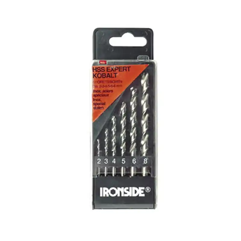 Broca para metal ironside hss cobalto juego 6 piezas - Juego de brocas