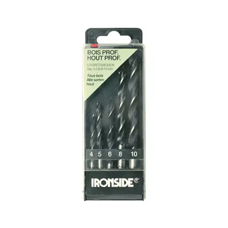 Brocas madera ironside 5 piezas - Juego de brocas