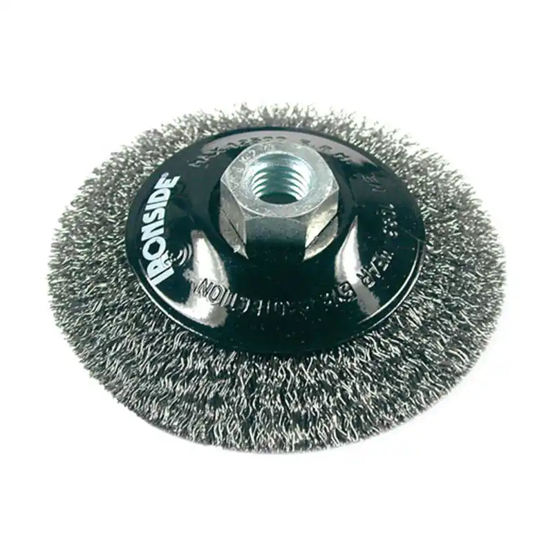 Cepillo acero cardado ironside para amoladora ø 100 m14 - Cepillos taza
