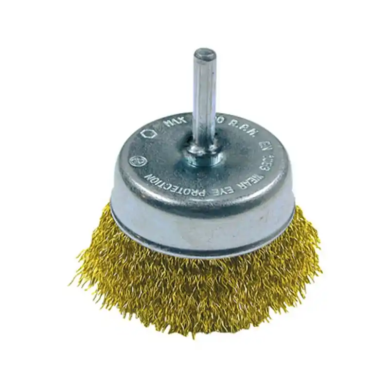 Cepillo taza laton ironside para taladro ø 75 espiga 6 mm - Cepillos taza