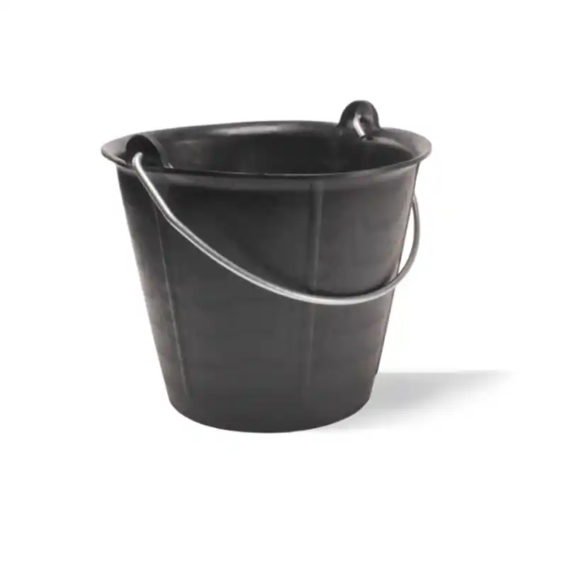 Cubo plastico rubi lightbuck negro 12l - Capazos obra
