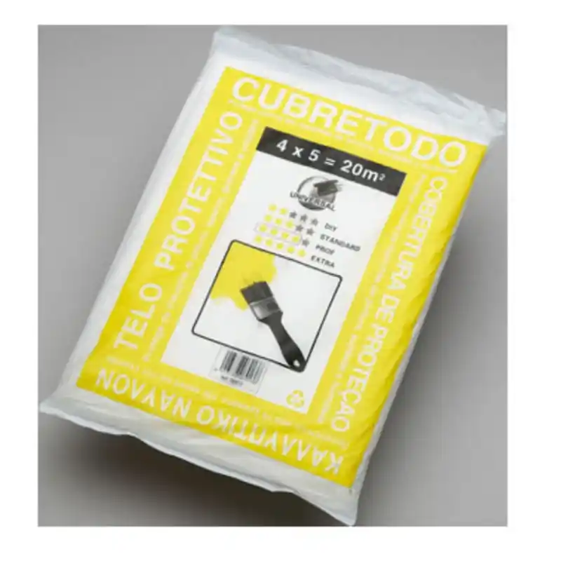 Plastico cubretodo medio universal 15 micras 4x5m - Plastico protector