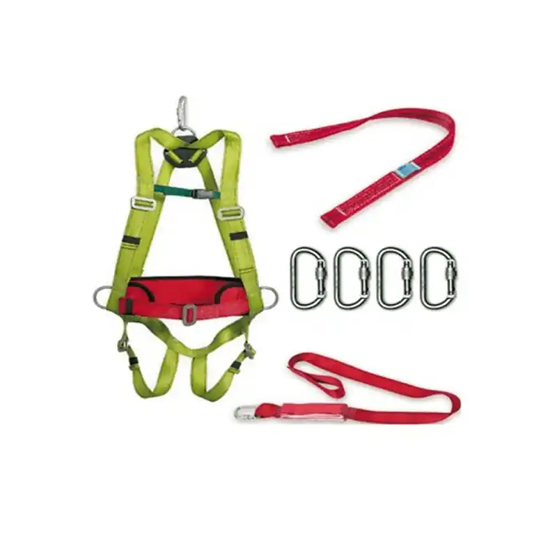 Arnes anticaidas ironside wear con absorbedor y 4 mosquetones kit - Arnés