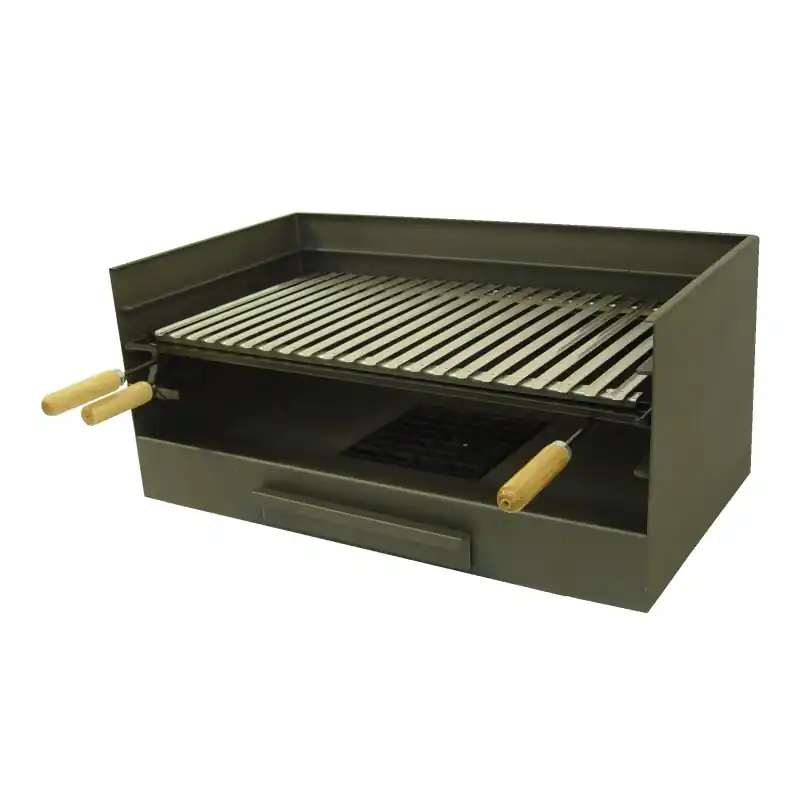 Cajon con parrilla inox 71516 72x40x32 cm - Cajón para barbacoa