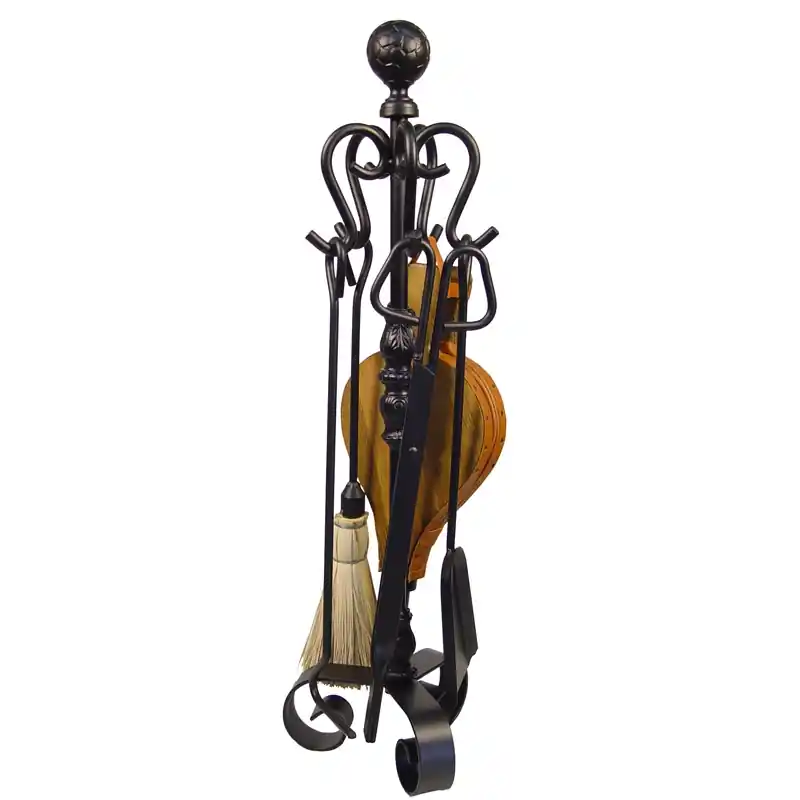 Juego chimenea 5 piezas imex el zorro bola forja 70 cm - Mantenimiento de calefacción