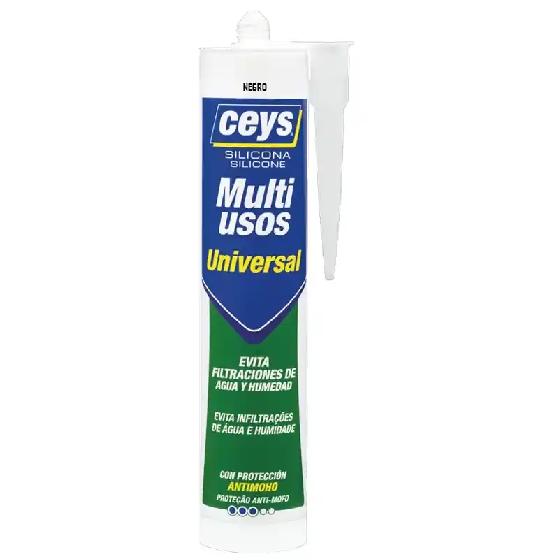 Silicona multiusos ceys universal 280ml negro - Siliconas y masillas